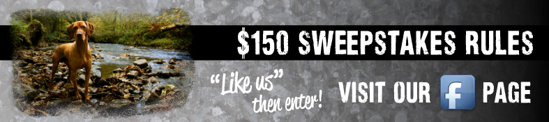 Enter Sweepstakes to win $150 - and purchase a doghouse at a discount, great priced dog den, or free kennel door